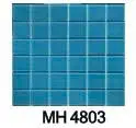 Gạch mosaic thủy tinh nhập khẩu, màu xanh, KT viên  48mm x 48mm, KT vỉ 300x300mm, MH 4803 (1 thùng 22 vĩ = 2m2)